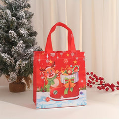 4PCS Christmas Gift Bags Reusable Storage Bags With Handles Non Woven