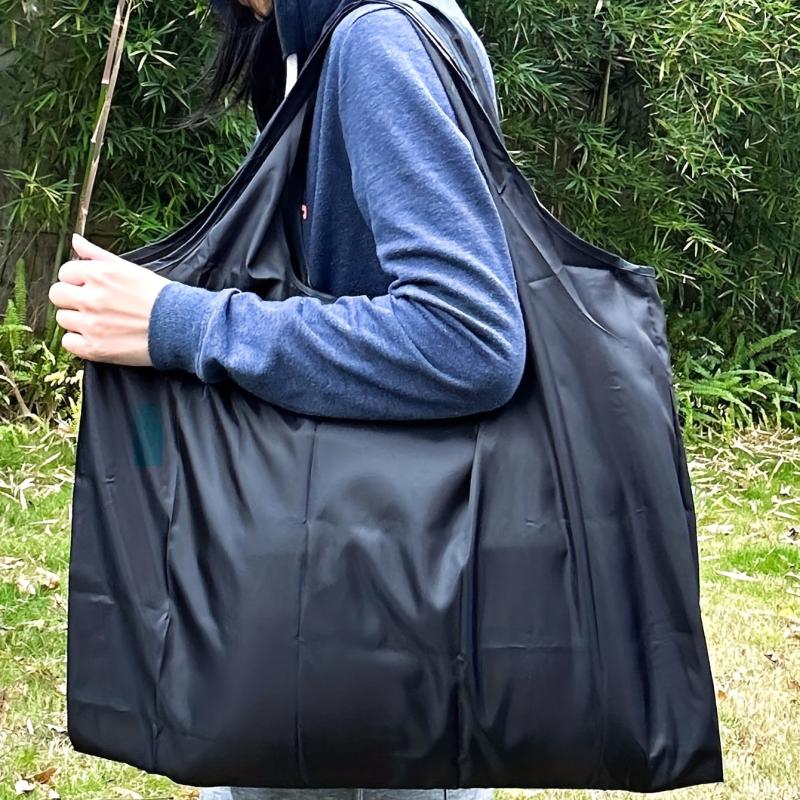 Foldable Tote Bag Large Capacity Lightweight Shoulder Bag Casual Shopping Bag