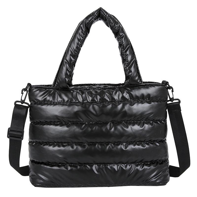 Quilted Puffer Tote Bag Large Capacity Shoulder Handbag Purse