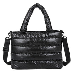 Quilted Puffer Tote Bag Large Capacity Shoulder Handbag Purse