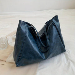 Women's Minimalist Tote Bag Large Capacity Shoulder Bag For Work Faux Leather