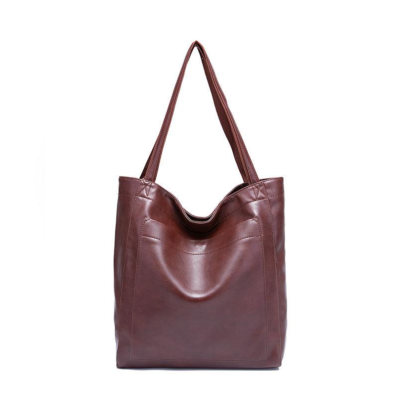 Vintage Style Large Capacity Shoulder Bag for Work