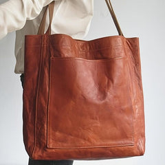 Vintage Style Large Capacity Shoulder Bag for Work