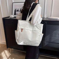 Women's Minimalist Tote Bag Solid Casual Shoulder Bag All Match Bag