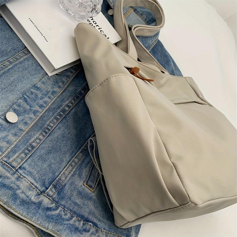 Women's Minimalist Tote Bag Solid Casual Shoulder Bag All Match Bag