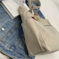 Women's Minimalist Tote Bag Solid Casual Shoulder Bag All Match Bag