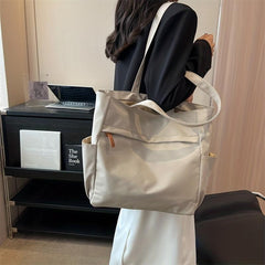 Women's Minimalist Tote Bag Solid Casual Shoulder Bag All Match Bag