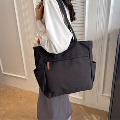 Women's Minimalist Tote Bag Solid Casual Shoulder Bag All Match Bag