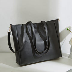 Large Capacity Shoulder Bag Faux Leather Handbag