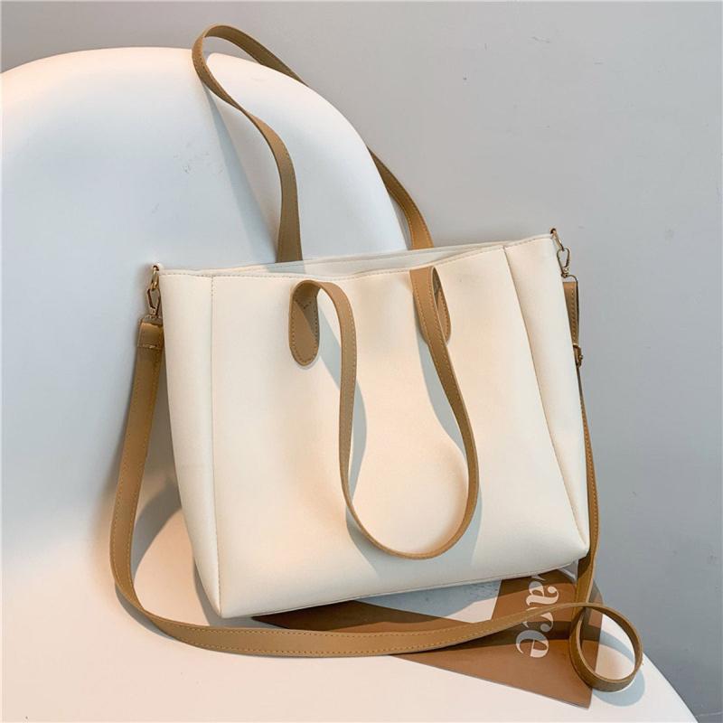 Large Capacity Shoulder Bag Faux Leather Handbag