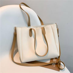 Large Capacity Shoulder Bag Faux Leather Handbag