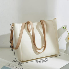 Large Capacity Shoulder Bag Faux Leather Handbag