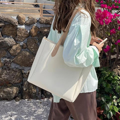 Large Capacity Shoulder Bag Faux Leather Handbag