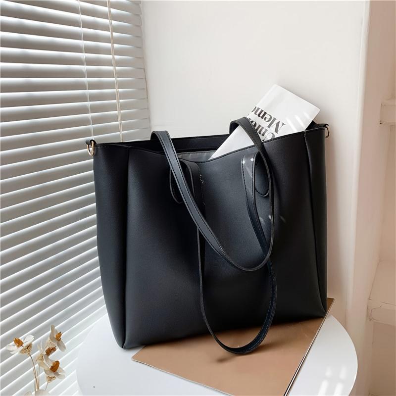Large Capacity Shoulder Bag Faux Leather Handbag