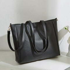 Large Capacity Shoulder Bag Faux Leather Handbag