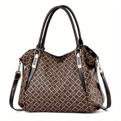 Vintage Pattern Tote Bag Large Capacity Shoulder Bag