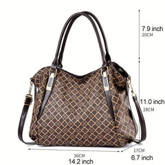 Vintage Pattern Tote Bag Large Capacity Shoulder Bag