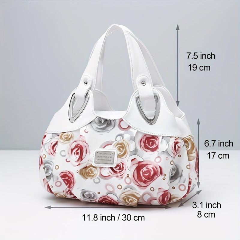 Vintage Hobo Handbag All Match Shoulder Bag Zipper Faux Leather Bag