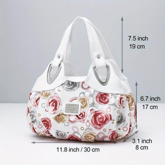 Vintage Hobo Handbag All Match Shoulder Bag Zipper Faux Leather Bag