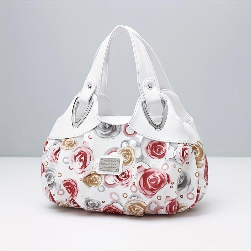 Vintage Hobo Handbag All Match Shoulder Bag Zipper Faux Leather Bag