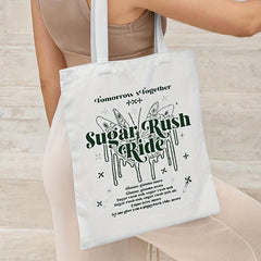 Stylish Pattern Shoulder Bag Lightweight Canvas Shopper Bag