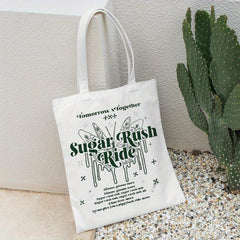 Stylish Pattern Shoulder Bag Lightweight Canvas Shopper Bag