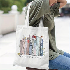 Vintage Boks Print Canvas Bag Lightweight Shoulder Bag