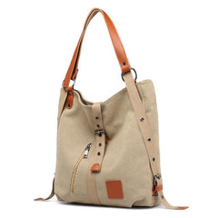 Retro Canvas Tote Bag Lightweight Large Capacity Shoulder Bag