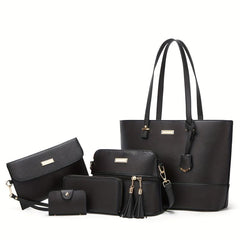 Colorblock Tote Bag Set Large Capacity Travel Bags