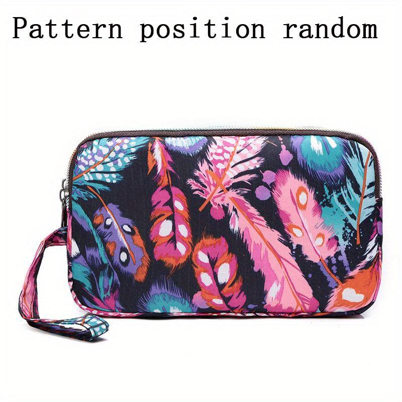 Waterproof Zipper Wallet Nylon Coin Purse Wristlet Small Storage Bag