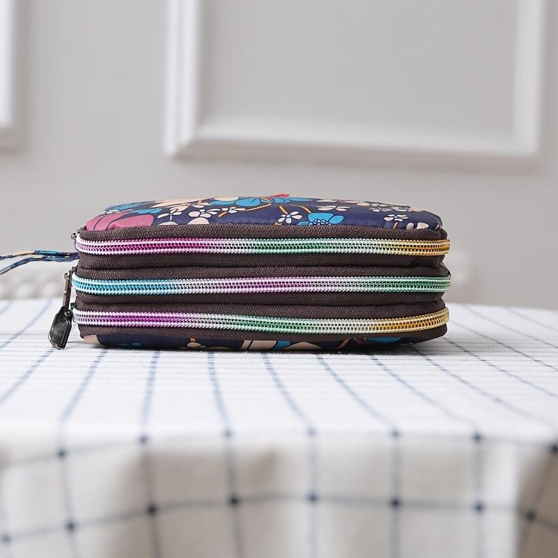 Waterproof Zipper Wallet Nylon Coin Purse Wristlet Small Storage Bag