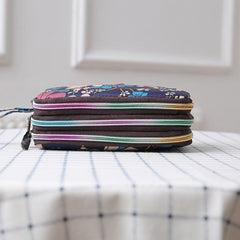 Waterproof Zipper Wallet Nylon Coin Purse Wristlet Small Storage Bag