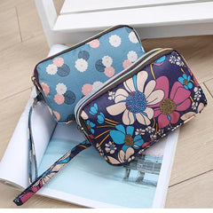Waterproof Zipper Wallet Nylon Coin Purse Wristlet Small Storage Bag