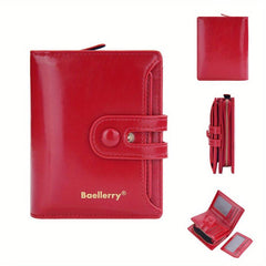 Versatile PU Leather Solid Wallet for Women