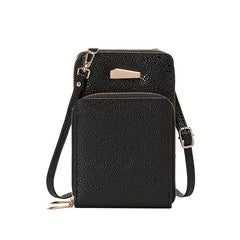 Women Leather Shoulder Crossbody Cell Phone Bag Coin Bag Pocket Laminated