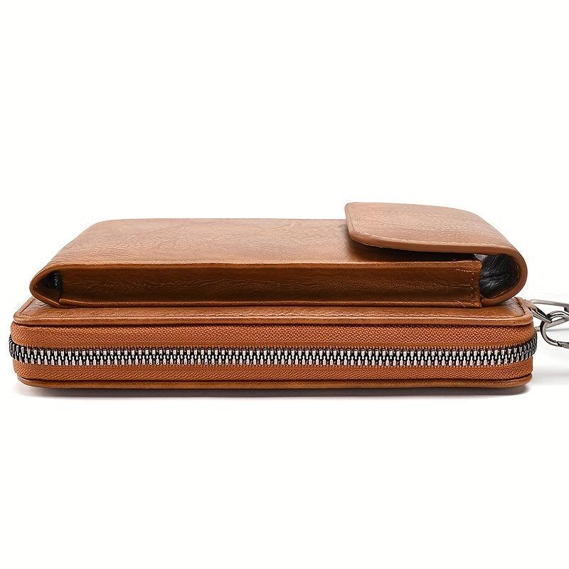 Retro Style Mini PU Leather Crossbody Bag Coin Purse Wallet