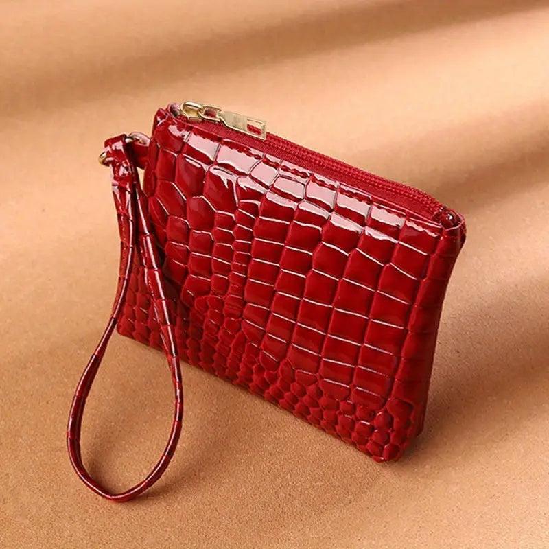 Crocodile Pattern Coin Purse with Wristband