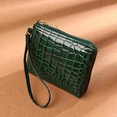 Crocodile Pattern Coin Purse with Wristband