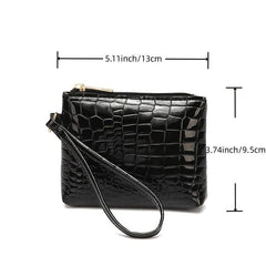 Crocodile Pattern Coin Purse with Wristband