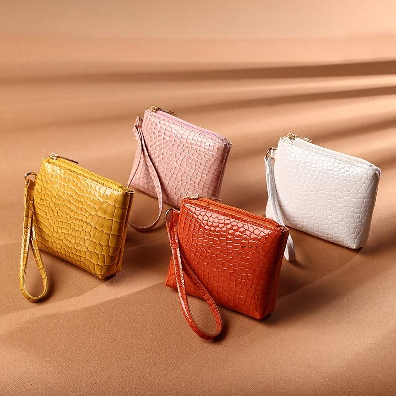 Crocodile Pattern Coin Purse with Wristband