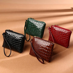 Crocodile Pattern Coin Purse with Wristband
