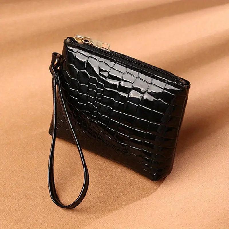 Crocodile Pattern Coin Purse with Wristband