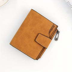 Vintage Short Wallet Clutch Coin Purse Faux Leather