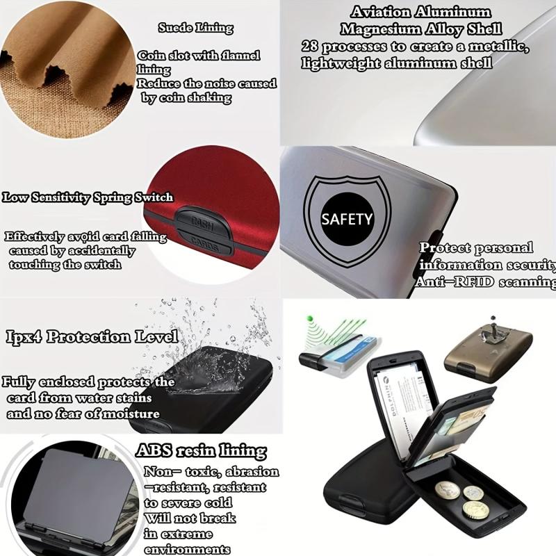 Anti Theft Aluminum Wallet Credit Card Case Lightweight Bag