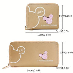 Cartoon Mouse Pattern Long Wallet for Women