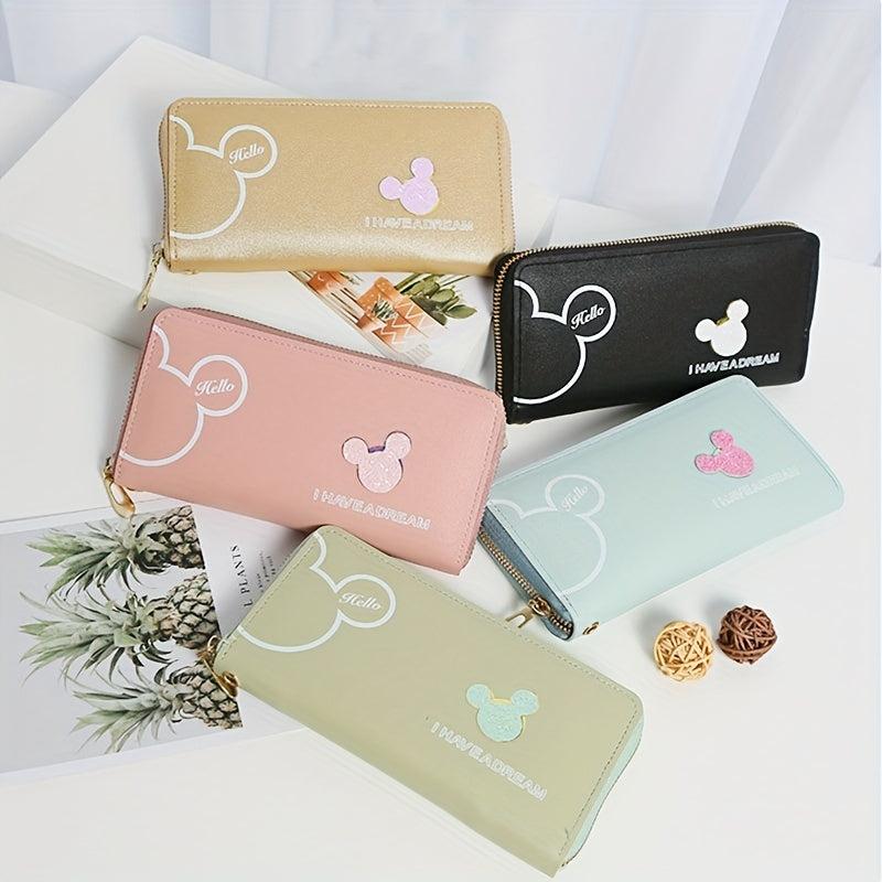 Cartoon Mouse Pattern Long Wallet for Women