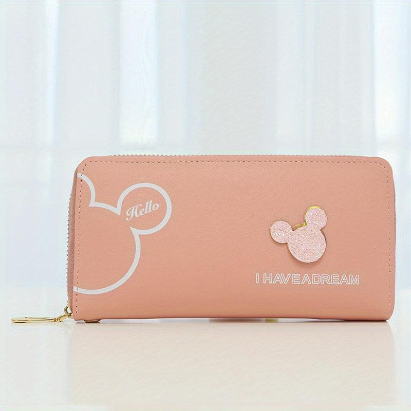 Cartoon Mouse Pattern Long Wallet for Women