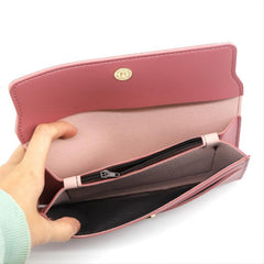 Women's Long Coin Purse Faux Leather Wallet Butterfly Decor