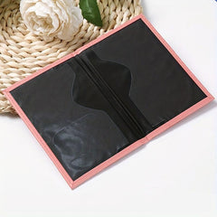 Cheille Letter Passport Holder PU Leather Initial Passport Case for Women
