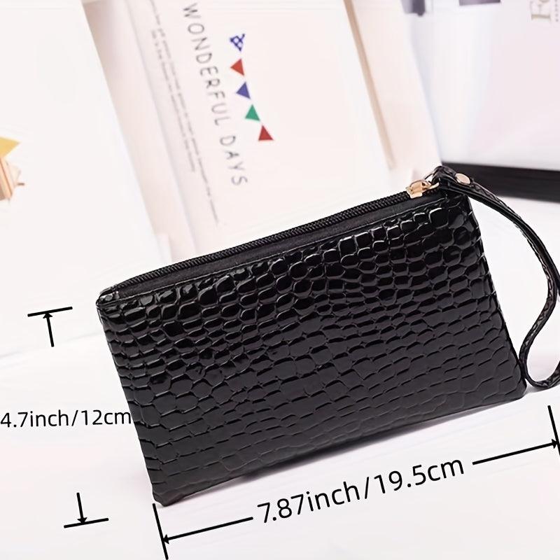 Women's Wristlet Bag Clutch Hand Bag - Zipper Coin Purse Cash Pouch